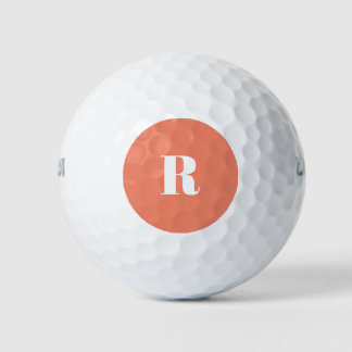Leuke Pastel Monogram Retro Lettering Golfballen