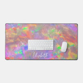 Leuke Pastel Paarse Kleurrijke Opal Girly Naam toe Bureaumat (Keyboard & Muis)