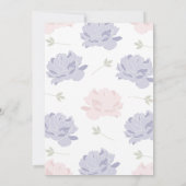 Leuke Pastel Pioenrozen Baby shower Party Kaart (Achterkant)