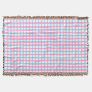 Leuke Pastel Roze Blauw Gingham Check Deken