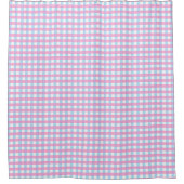 Leuke Pastel Roze Blauw Gingham Check Douchegordijn (Voorkant)