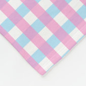Leuke Pastel Roze Blauw Gingham Check Fleece Deken (Hoek)