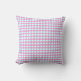 Leuke Pastel Roze Blauw Gingham Check Kussen