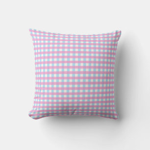 Leuke Pastel Roze Blauw Gingham Check Kussen