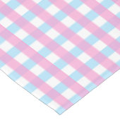 Leuke Pastel Roze Blauw Gingham Check Tafelkleed (Gekanteld)