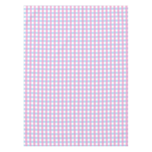 Leuke Pastel Roze Blauw Gingham Check Tafelkleed (Voorkant)