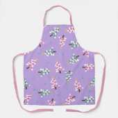 Leuke Pastel Roze Blauw Paarse Kerstboom Schort (Voorkant)