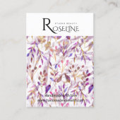 Leuke Pastel Spring Paarse Bloem Oorbel Display Visitekaartje (Voorkant)