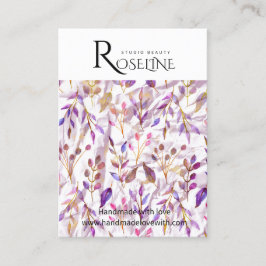 Leuke Pastel Spring Paarse Bloem Oorbel Display Visitekaartje