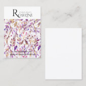 Leuke Pastel Spring Paarse Bloem Oorbel Display Visitekaartje (Voorkant / Achterkant)