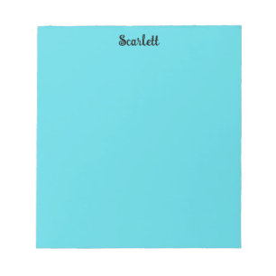 Leuke Pastel Turquoise Kleur Persoonlijke Naam Bri Notitieblok