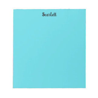 Leuke Pastel Turquoise Kleur Persoonlijke Naam Bri Notitieblok