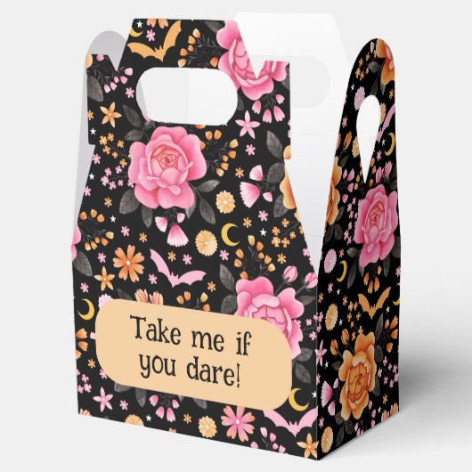 Leuke Pastel Vleermuizen Halloween en Bloemen Bedankdoosjes (Geopend)