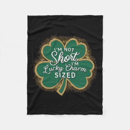 Leuke Patricks Dag Ik ben niet klein Ik ben Lucky Fleece Deken (Voorkant)