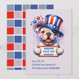 Leuke patriottische feestuitnodiging kaart