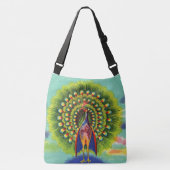 leuke pauw-afdruk crossbody tas (Voorkant)