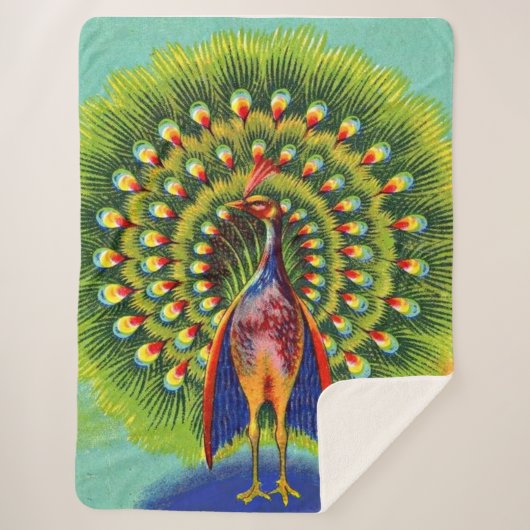 leuke pauw-afdruk sherpa deken (Voorkant)