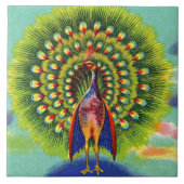 leuke pauw-afdruk tegeltje (Voorkant)