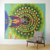 leuke pauw-afdruk wandkleed (In Situ (horizontaal))