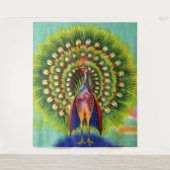 leuke pauw-afdruk wandkleed (Voorkant)