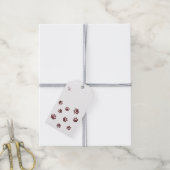 Leuke Paw Prints Roos Gouden Glitter Cadeaulabel (Met Touw)