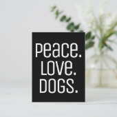 leuke PEACE. HOUD. DOGS | Briefkaart (Staand voorkant)
