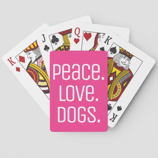 leuke PEACE. HOUD. DOGS | Pokerkaarten (Achterkant)