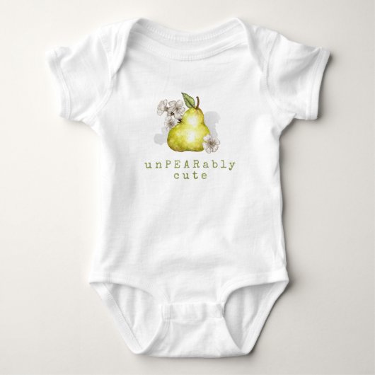 Leuke peer fruit Pun Baby Bodysuit (Voorkant)