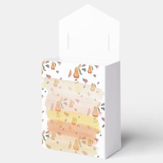 Leuke peer patroon Waterverf kunst Bedankdoosjes (Geopend)