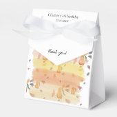 Leuke peer patroon Waterverf kunst Bedankdoosjes (Voorkant Zijde)