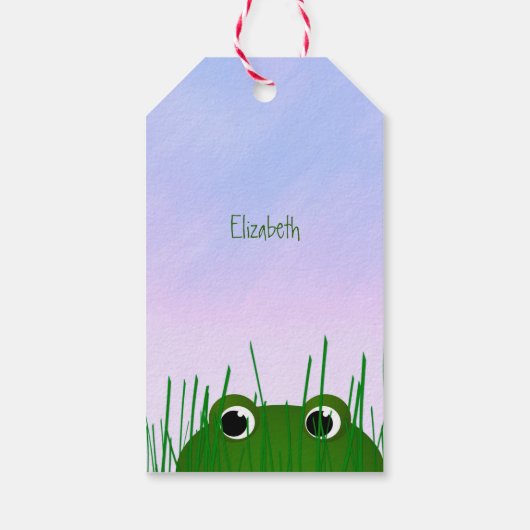 Leuke Peking kikker gepersonaliseerd Cadeaulabel (Achterkant)