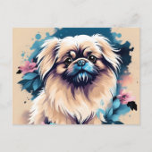 Leuke Pekingese Hond Briefkaart (Voorkant)