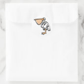 Leuke Pelikaan Ronde Sticker (Tas)