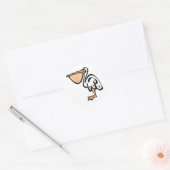 Leuke Pelikaan Ronde Sticker (Envelop)
