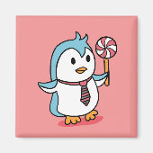 Leuke Penguin Cartoon Magnet (Voorkant)