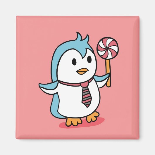 Leuke Penguin Cartoon Magnet (Voorkant)