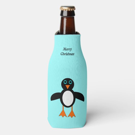 Leuke Penguin Custom Bottle Cooler (Fles Voorkant)