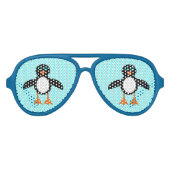 Leuke Penguin Party Shades Aviator Zonnebril (Voorkant)