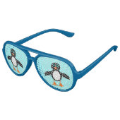 Leuke Penguin Party Shades Aviator Zonnebril (Gekanteld)
