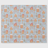 Leuke peperkoek Kerstmis Cadeaupapier (Vlak)