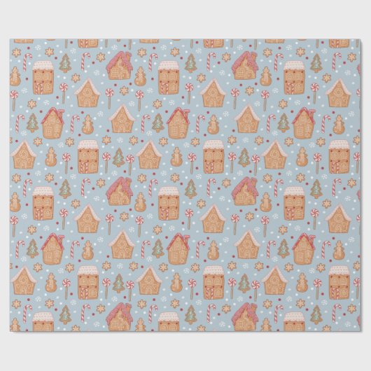 Leuke peperkoek Kerstmis Cadeaupapier (Vlak)