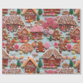 Leuke peperkoek Kerstmis Cadeaupapier (Vlak)