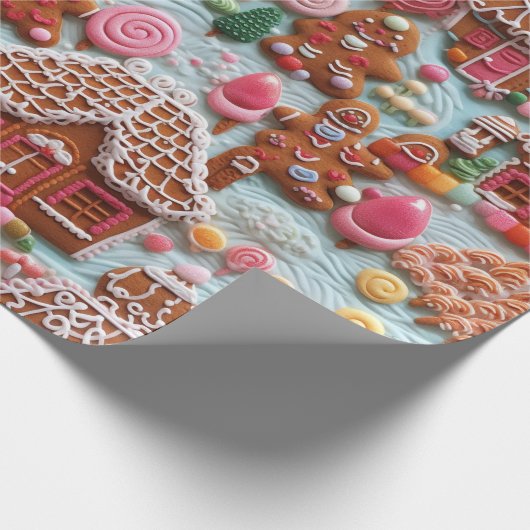 Leuke peperkoek Kerstmis Cadeaupapier (Hoek)