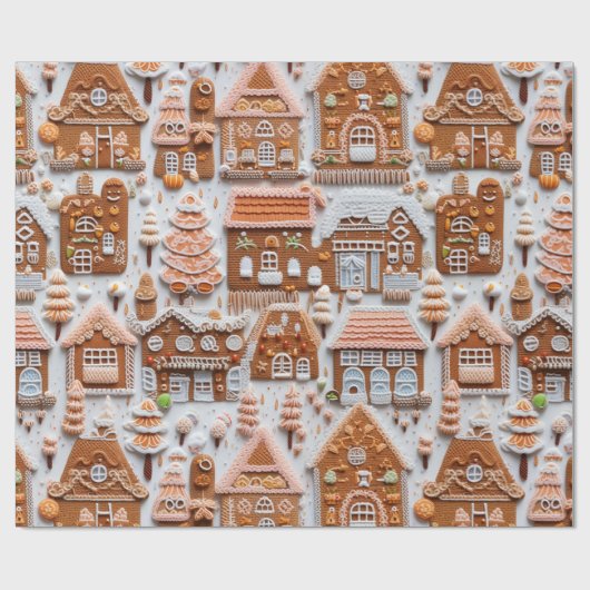 Leuke peperkoek Kerstmis Cadeaupapier (Vlak)