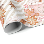 Leuke peperkoek Kerstmis Cadeaupapier (Rol Hoek)