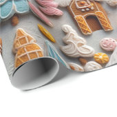 Leuke peperkoek Kerstmis Cadeaupapier (Rol Hoek)