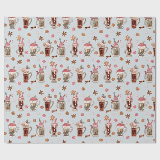 Leuke peperkoek Kerstmis Cadeaupapier (Vlak)