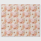 Leuke peperkoek Kerstmis Cadeaupapier (Vlak)