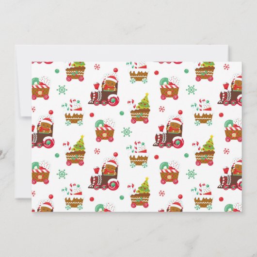 Leuke peperkoek Kerstuitnodiging Kaart (Achterkant)