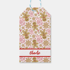 Leuke peperkoek Man & pepermunt Snoep Kerst Cadeaulabel